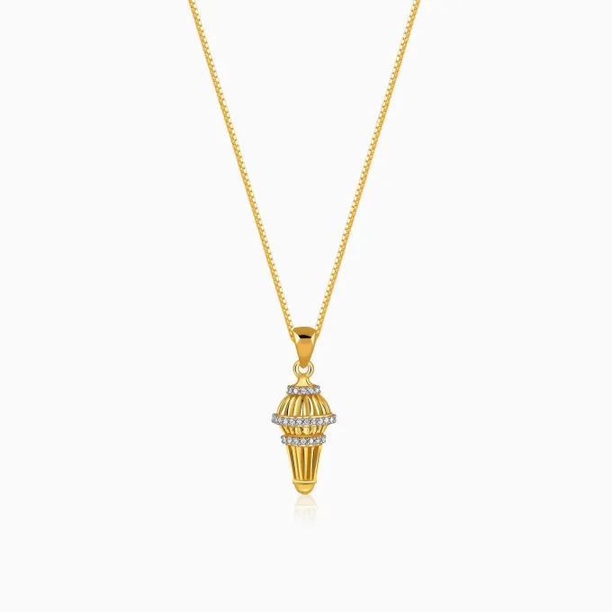 Golden Gadadhari Pendant With Box Chain For Him