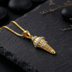 Golden Gadadhari Pendant With Box Chain For Him