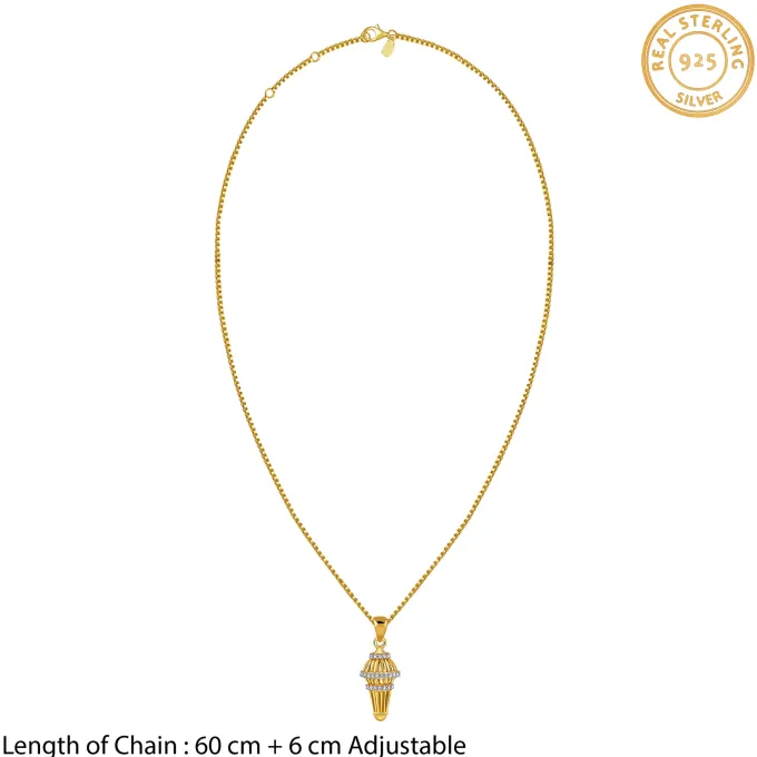 Golden Gadadhari Pendant With Box Chain For Him