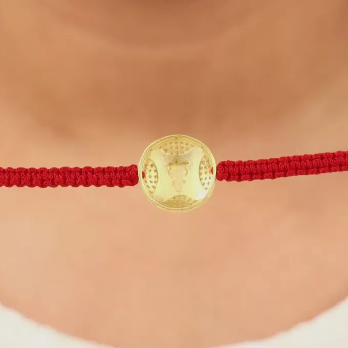Golden Ganesha Blessing Rakhi