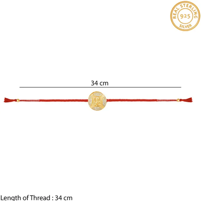 Golden Ganesha Blessing Rakhi