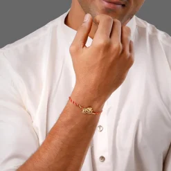 Golden Ganesha Lotus Rakhi