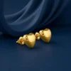 Golden Gentle Heart Studs