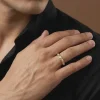 Golden Geometric Band For Him (Size 21)