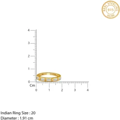 Golden Geometric Band For Him (Size 20)
