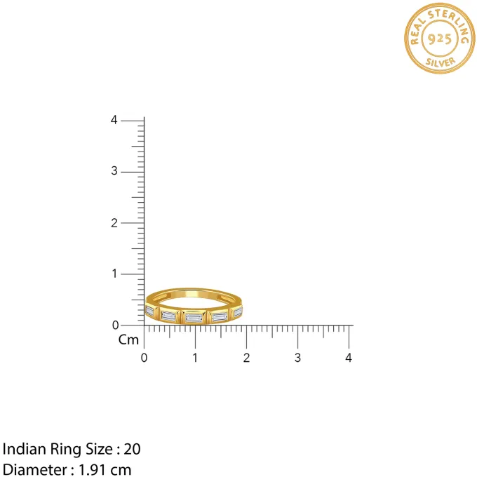 Golden Geometric Band For Him (Size 20)