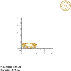 Golden Geometric Band For Him (Size 24)