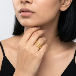 Golden Gilded Flow Ring (Size 12)