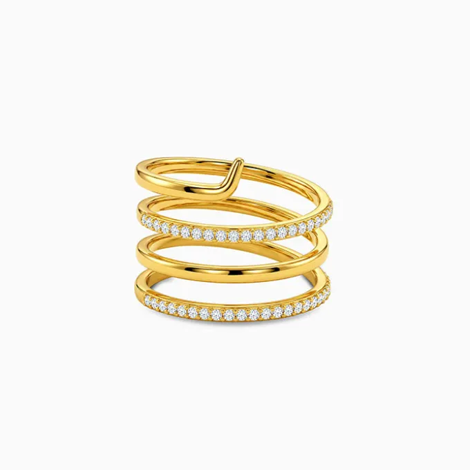 Golden Gilded Flow Ring (Size 12)