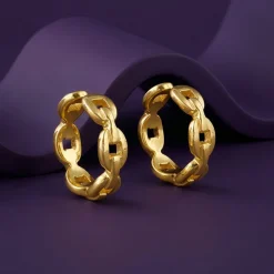 Golden Gilded Rebel Cuff Earrings