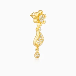 Golden Glorious Flower Earrings