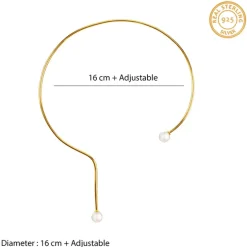 Golden Gwyneth Pearl Hasli Necklace