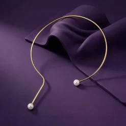 Golden Gwyneth Pearl Hasli Necklace