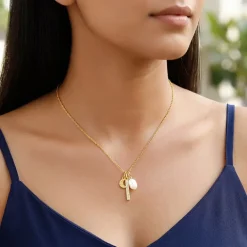 Golden Half Moon Necklace