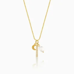 Golden Half Moon Necklace
