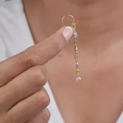 Golden Halo Drift Dangler Earrings