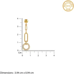 Golden Halo Drop Chain Earrings