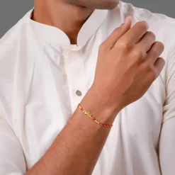 Golden Hanuman Gadha Rakhi