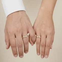 Golden Harmony Couple Rings