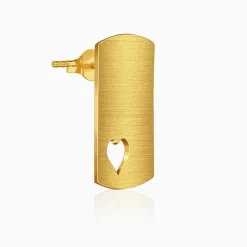 Golden Heart Aura Stud Earrings