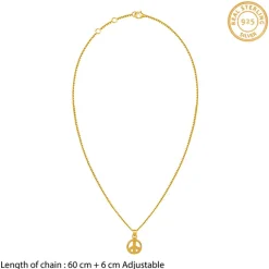 Golden Heavenly Peace Pendant With Box Chain For Him