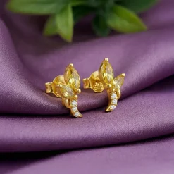Golden Honey Stud Earrings