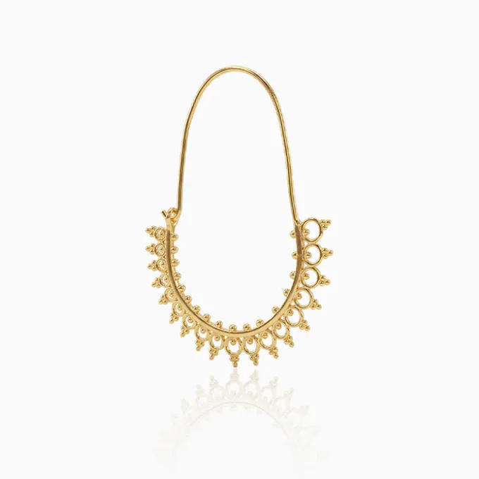 Golden Indian Hoop Earrings
