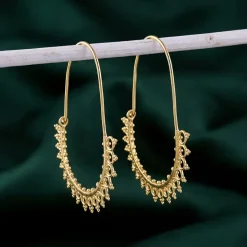 Golden Indian Hoop Earrings