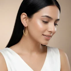 Golden Indian Hoop Earrings