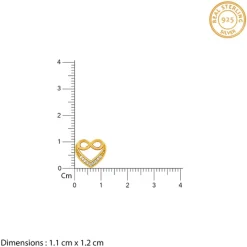 Golden Infinite Love in Heart Necklace