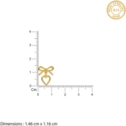 Golden Infinity Heart Earring