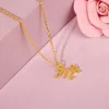 Golden Initial Wings Personalised Pendant