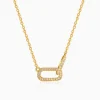 Golden Interlinked Paperclip Necklace