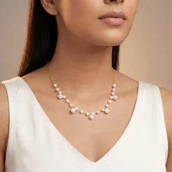Golden Jamie Pearl Necklace