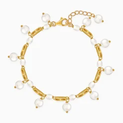 Golden Jessica Pearl Bracelet