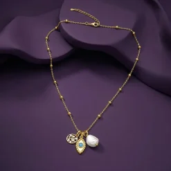 Golden Julia Charm Necklace