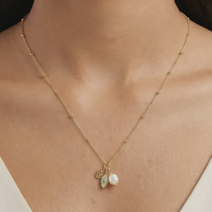 Golden Julia Charm Necklace