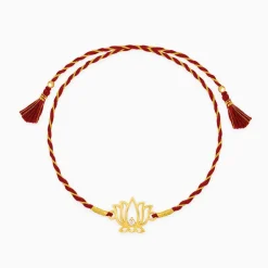 Golden Kamal Rakhi