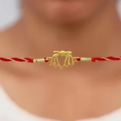 Golden Kamal Rakhi
