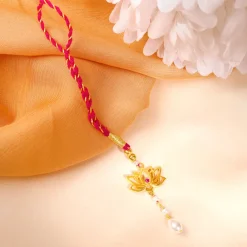 Golden Kamal Vibes Lumba Rakhi