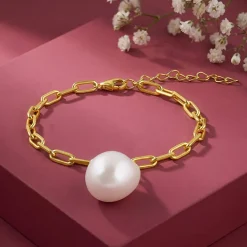 Golden Katharine Pearl Bracelet