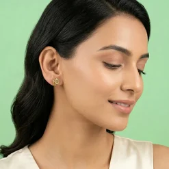 Golden Knot Stud Earrings