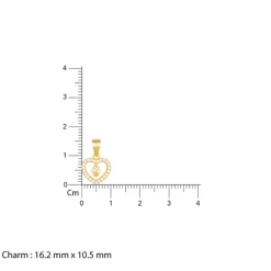 Golden Love Droplet Pendant With Link Chain
