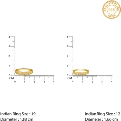 Golden Love in Wave Couple Rings