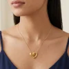 Golden Love Pendant With Link Chain