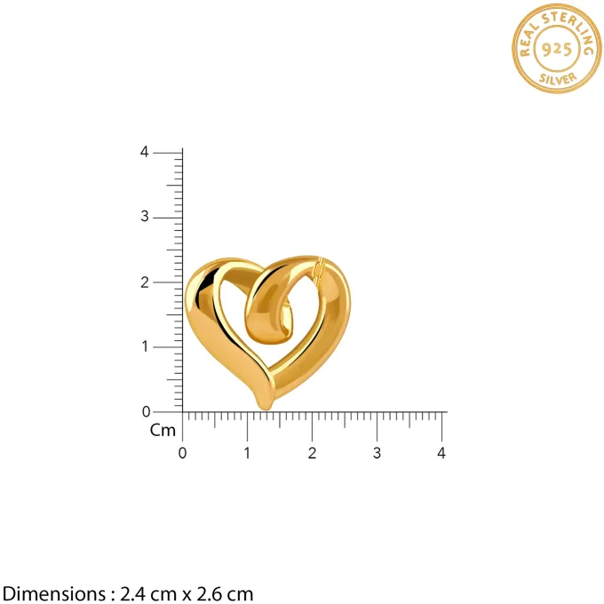 Golden Love Pendant With Link Chain