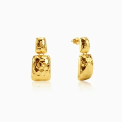 Golden Luxe Hammered Earrings