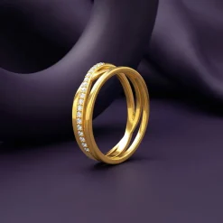 Golden Luxe Lattice Ring (Size 12)