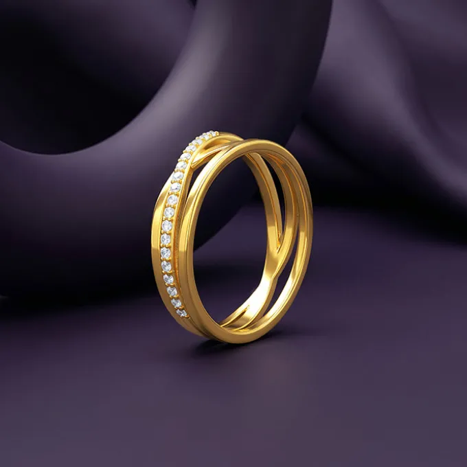 Golden Luxe Lattice Ring (Size 12)