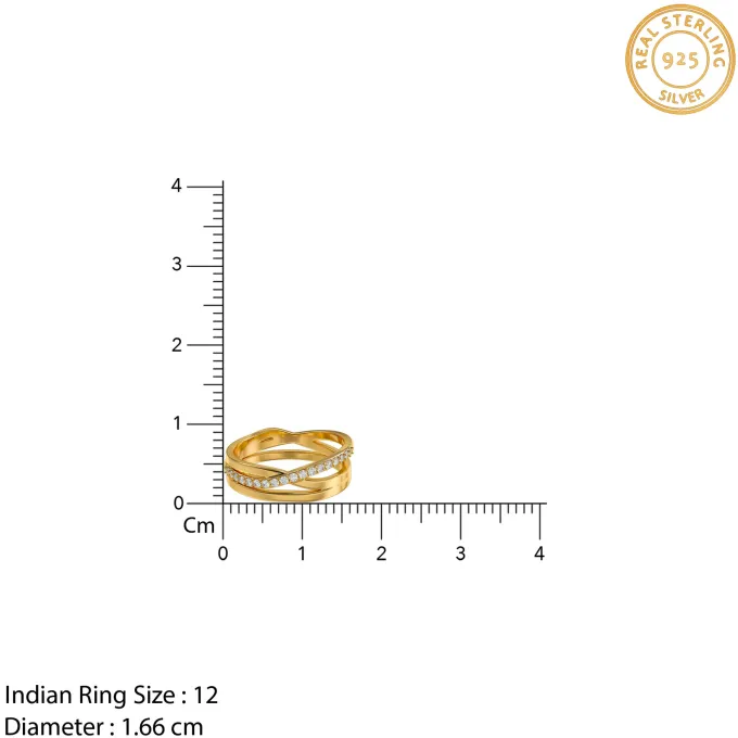Golden Luxe Lattice Ring (Size 12)